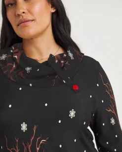 Joe Browns Black Winter Wonderland Christmas Tunic