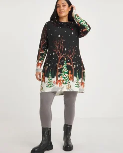 Joe Browns Black Winter Wonderland Christmas Tunic
