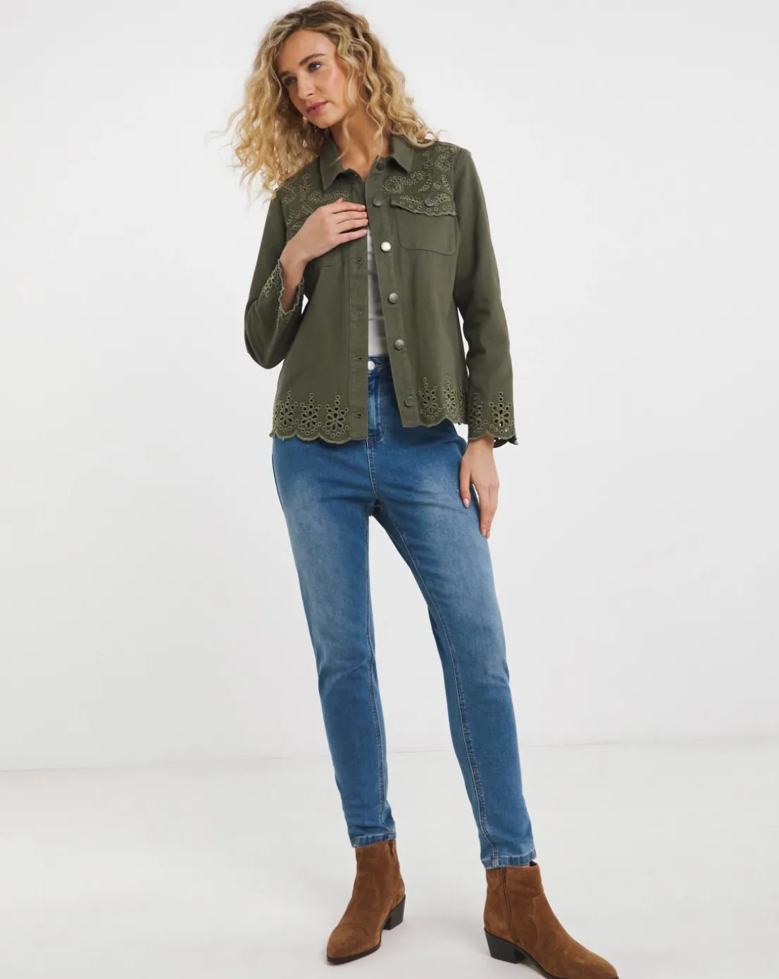 Joe Browns Delicate Embroidered Denim Jacket