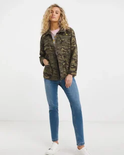 Joe Browns Embroidered Camo Military Jacket