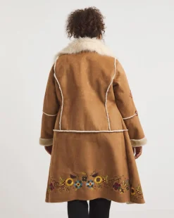 Joe Browns Enchanting Embroidered Faux Fur Coat
