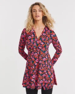 Joe Browns Floral Button Detail Jersey Tunic