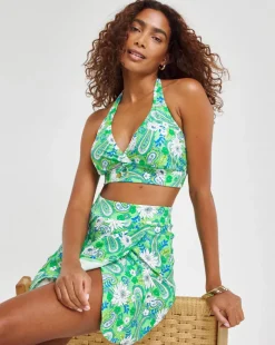 Joe Browns Paisley Print Swim Skirt Green Multi