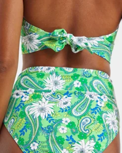 Joe Browns Paisley Print Bikini Bottoms Green Multi
