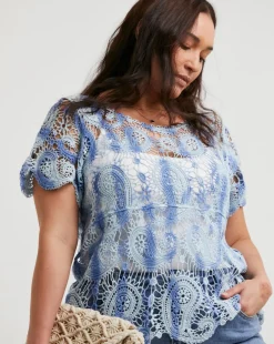 Joe Browns Pretty Paisley Crochet Top