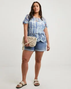 Joe Browns Pretty Paisley Crochet Top