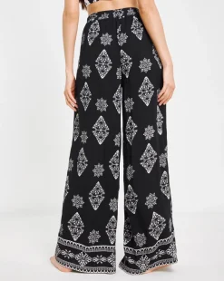 Joe Browns Print Beach Trousers Black Multi
