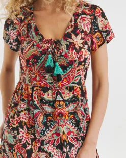 Joe Browns Saffron Border Print Cotton Maxi Dress