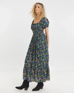 Joe Browns Serena Shirred Boho Crinkle Maxi Dress