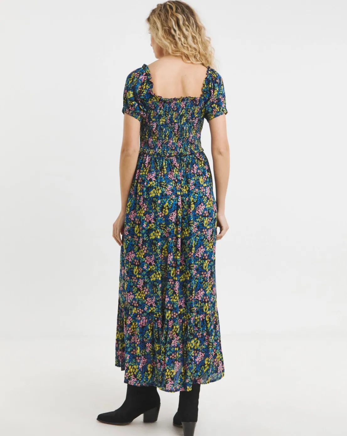 Joe Browns Serena Shirred Boho Crinkle Maxi Dress