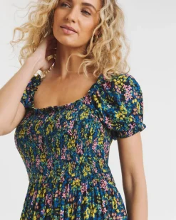 Joe Browns Serena Shirred Boho Crinkle Maxi Dress