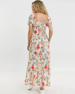 Joe Browns Shirred Floral Jersey Dress