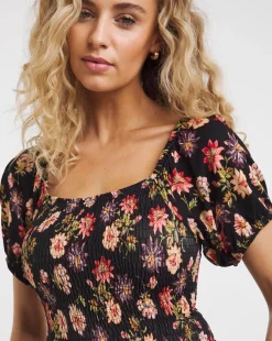 Joe Browns Shirred Floral Jersey Dress