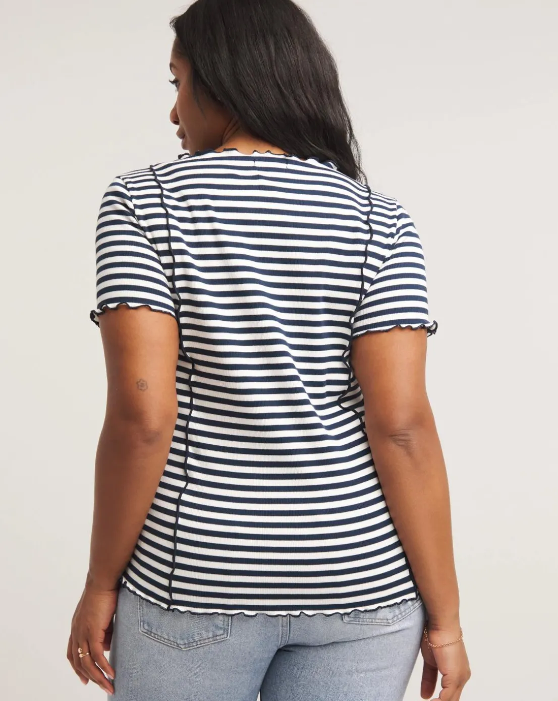 Joe Browns Simply Stripe Rib Jersey Tee