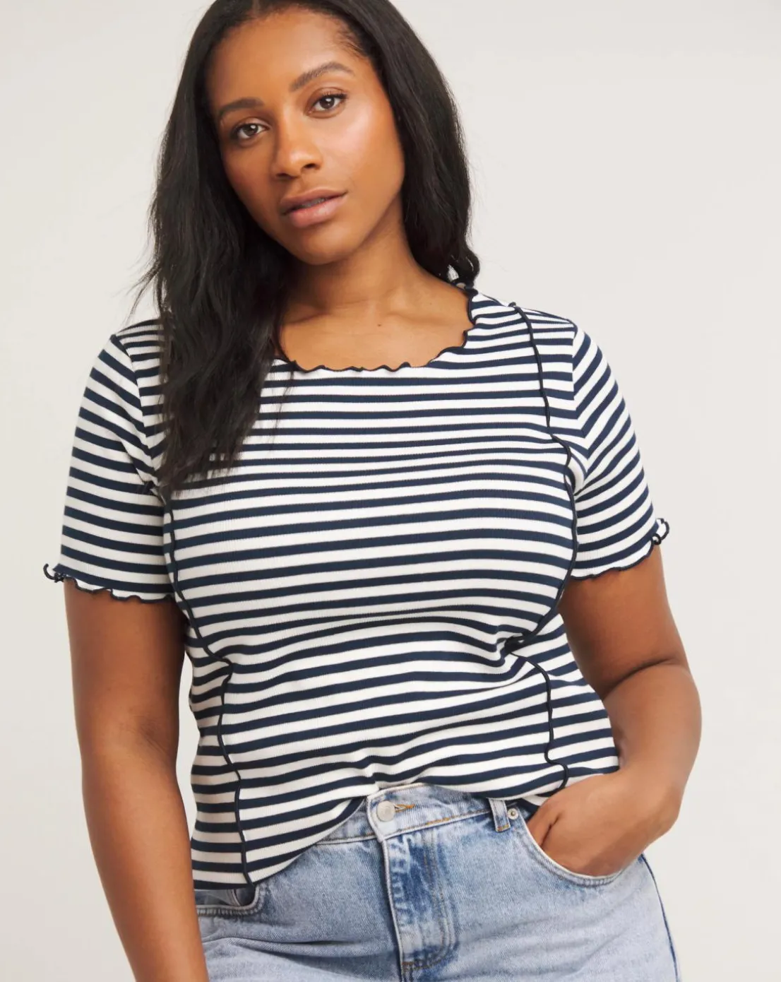 Joe Browns Simply Stripe Rib Jersey Tee