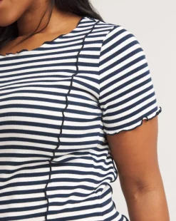 Joe Browns Simply Stripe Rib Jersey Tee
