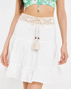 Joe Browns Tiered Beach Skirt White