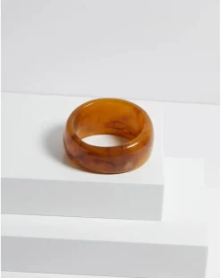 Jon Richard Amber Marbled Wide Bangle
