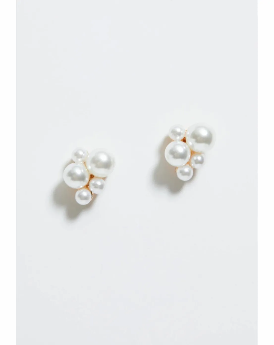 Jon Richard Gold Plated Clustered Pearl Stud Earrings