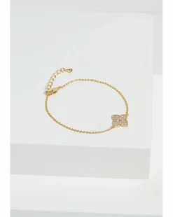 Jon Richard Gold Plated Clover Bracelet