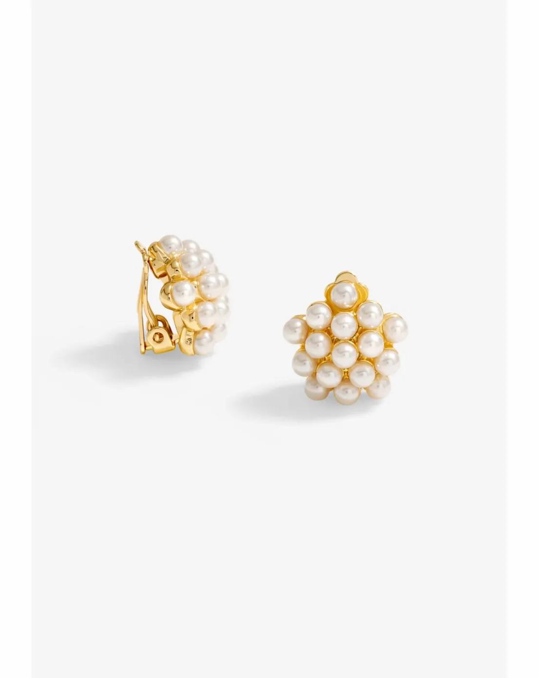 Jon Richard Gold Plated Clustered Pearl Earrings