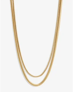 Jon Richard Gold Plated Double Row Snake Chain Necklace