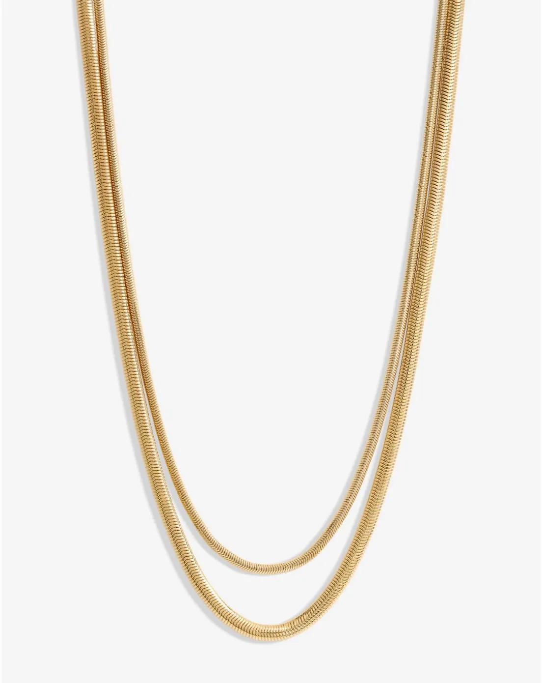 Jon Richard Gold Plated Double Row Snake Chain Necklace