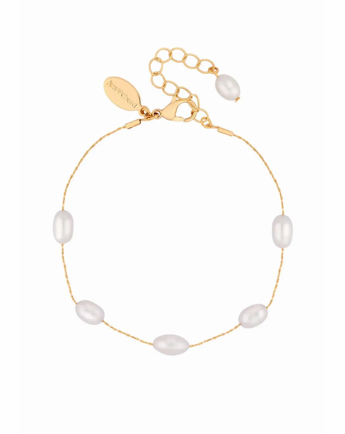 Jon Richard Gold Plated Fine Chain And Freshwater Pearl Bracelet
