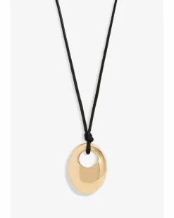 Jon Richard Gold Plated Open Polished Drop Cord Necklace