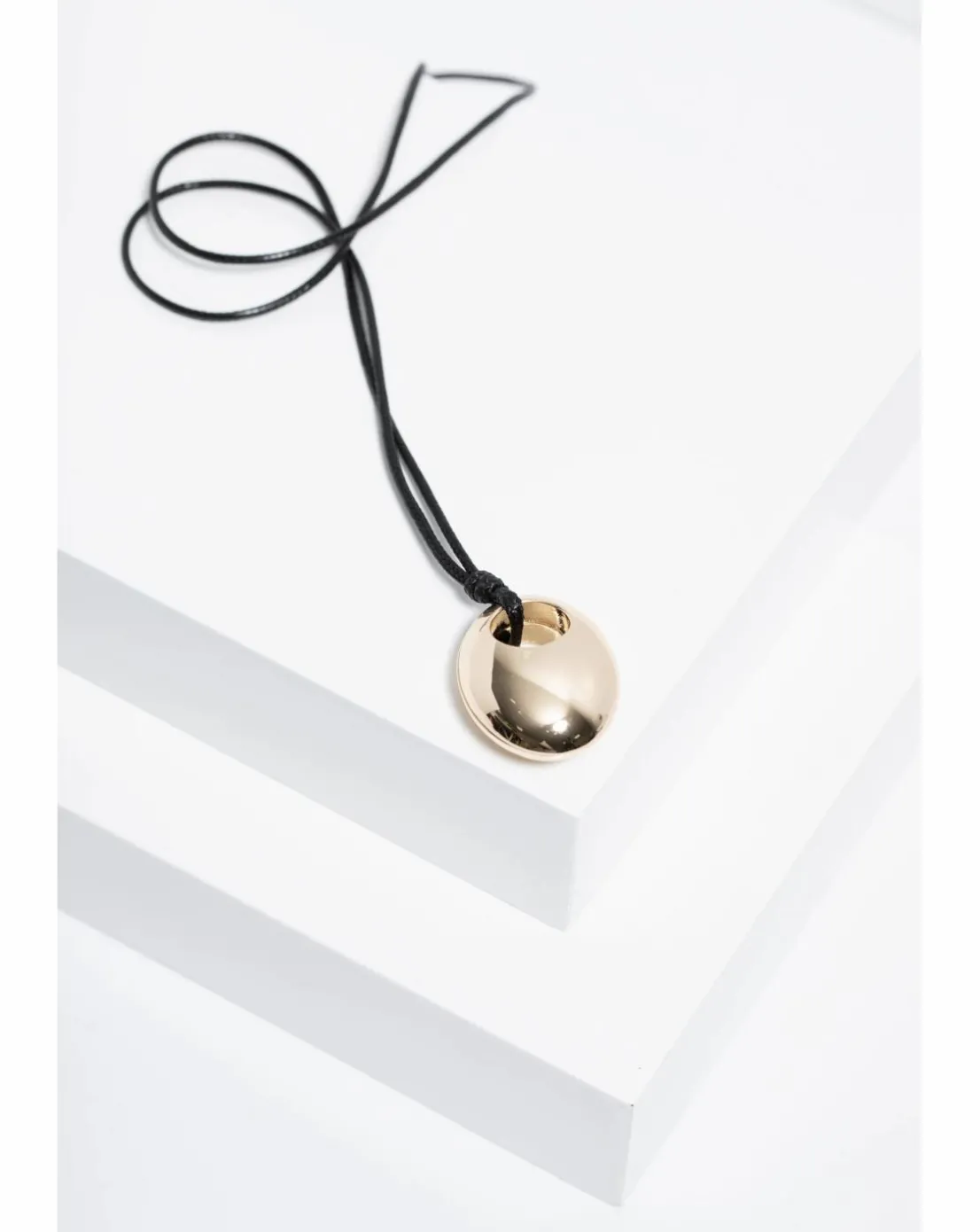 Jon Richard Gold Plated Open Polished Drop Cord Necklace