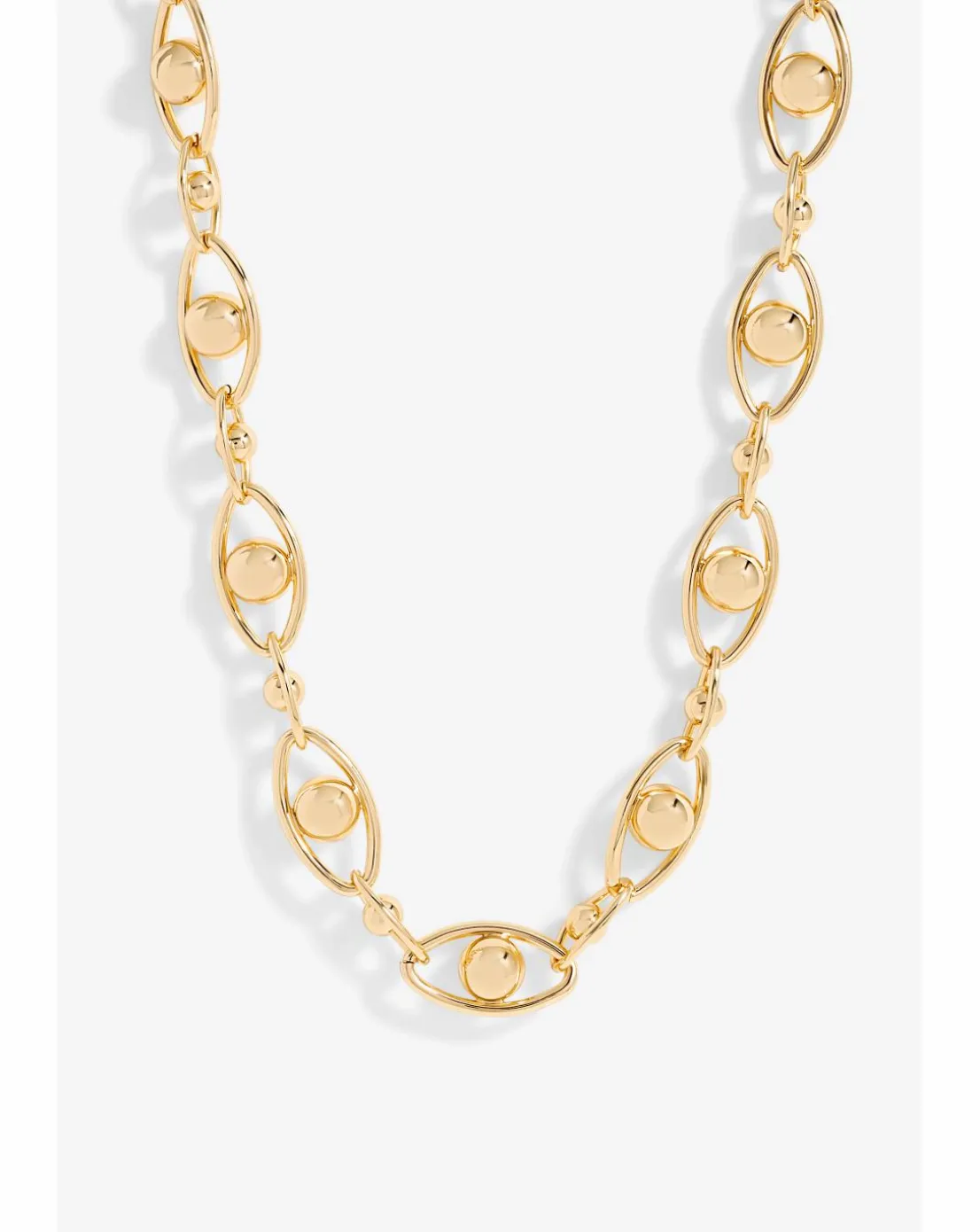 Jon Richard Gold Plated Polished Orb Chain Necklace