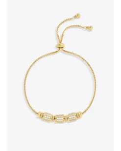 Jon Richard Gold Plated Pave Charm Toggle Bracelet