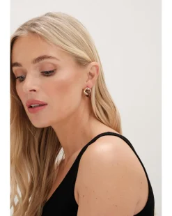 Jon Richard Gold Plated Polished And Resin Knot Stud Earrings