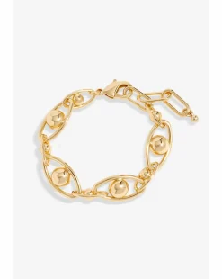 Jon Richard Gold Plated Polished Orb Chain Bracelet