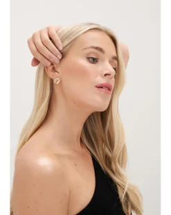 Jon Richard Gold Plated Ridge Knot Studs