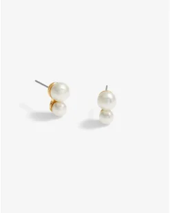 Jon Richard Gold Plated Snowman Pearl Earrings