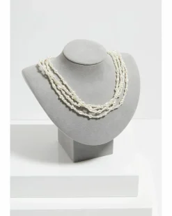 Jon Richard Gold Plated Semi Precious Multi Row Twisted Necklace