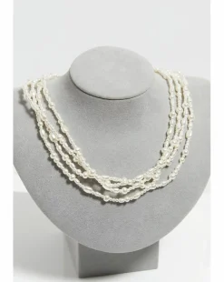 Jon Richard Gold Plated Semi Precious Multi Row Twisted Necklace