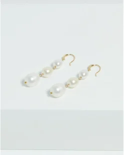 Jon Richard Gold Plated Semi Precious Drop Earrings