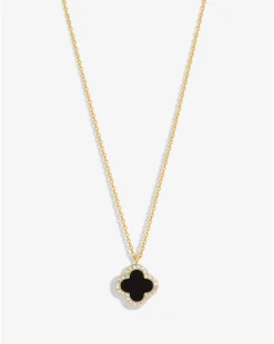 Jon Richard Jet Clover Necklace