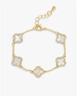 Jon Richard MOP Clover Bracelet
