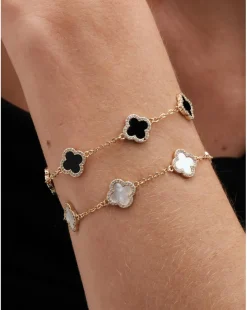 Jon Richard MOP Clover Bracelet