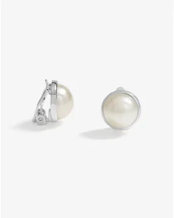 Jon Richard Pearl Dome Clip Earrings
