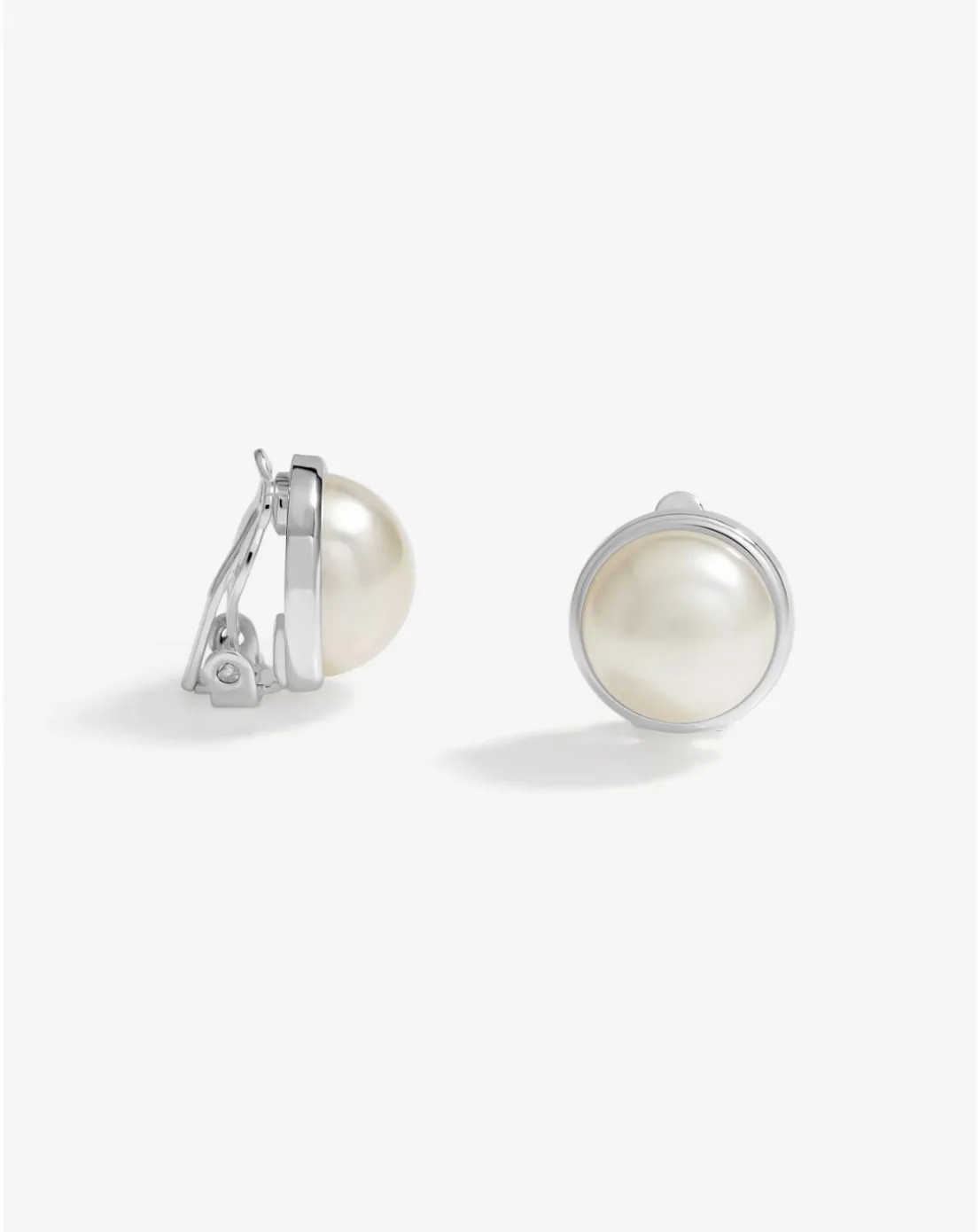 Jon Richard Pearl Dome Clip Earrings