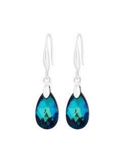 Jon Richard Radiance Collection Silver Plated Blue Fish Hook Drop Earrings