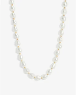 Jon Richard Semi Precious Pearl And Gold Bead Necklace