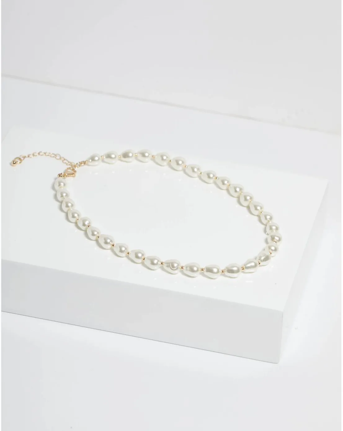 Jon Richard Semi Precious Pearl And Gold Bead Necklace