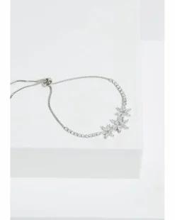 Jon Richard Silver Plated Floral Toggle Bracelet