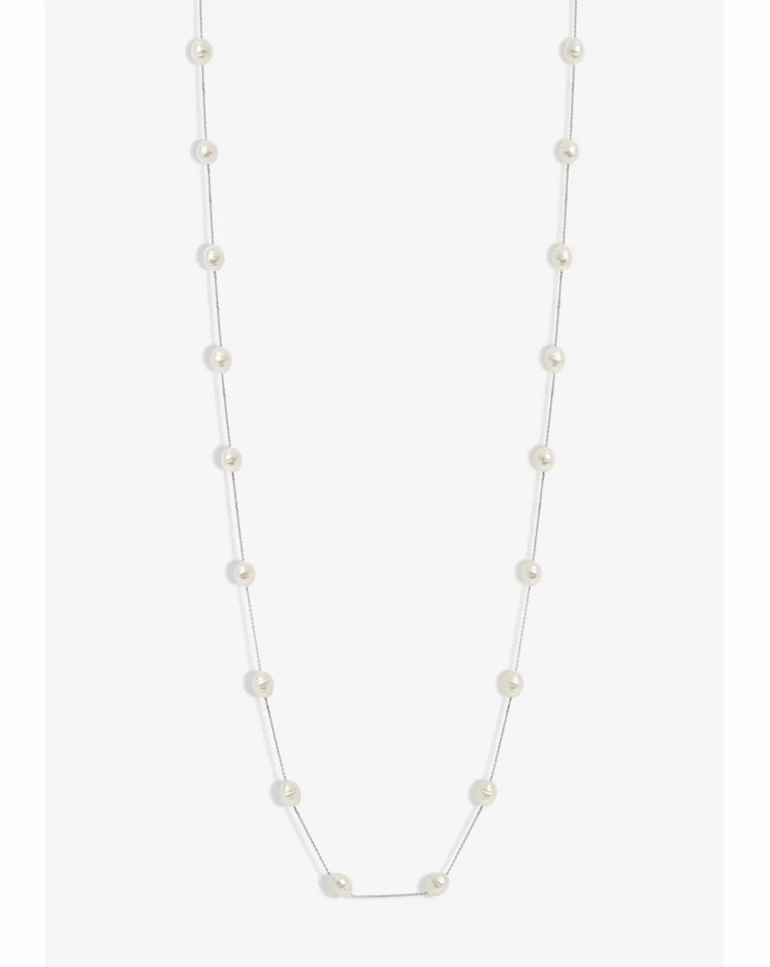 Jon Richard Silver Plated Pearl Rope Necklace