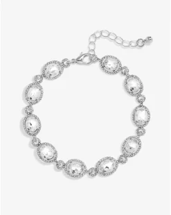 Jon Richard Silver Plated Crystal Halo Bracelet